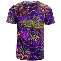 Mardi Gras T Shirt Mask Glitter Art - Wonder Print Shop