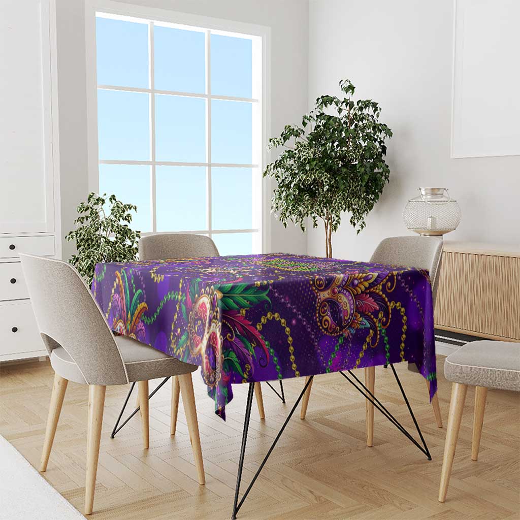 Mardi Gras Tablecloth Mask Glitter Art - Wonder Print Shop