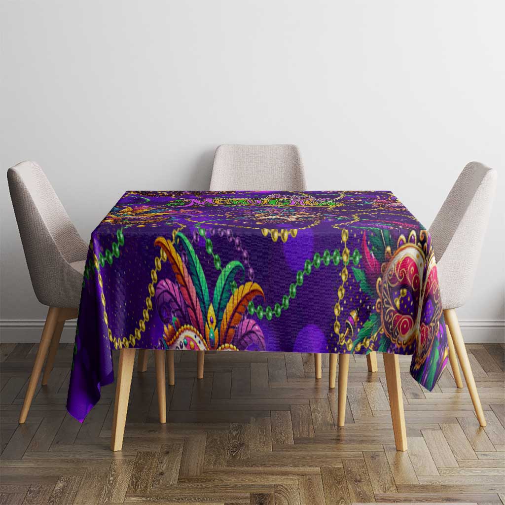 Mardi Gras Tablecloth Mask Glitter Art - Wonder Print Shop
