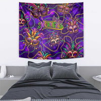 Mardi Gras Tapestry Mask Glitter Art - Wonder Print Shop