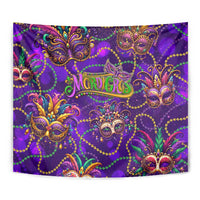 Mardi Gras Tapestry Mask Glitter Art - Wonder Print Shop
