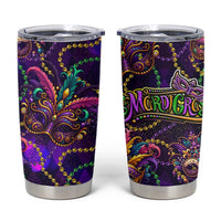 Mardi Gras Tumbler Cup Mask Glitter Art