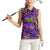 Mardi Gras Women Sleeveless Polo Shirt Mask Glitter Art - Wonder Print Shop