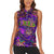 Mardi Gras Women Sleeveless Polo Shirt Mask Glitter Art - Wonder Print Shop