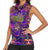 Mardi Gras Women Sleeveless Polo Shirt Mask Glitter Art - Wonder Print Shop
