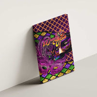 Happy Mardi Gras Canvas Wall Art Mask Feather Colorfull