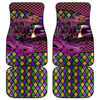 Happy Mardi Gras Car Mats Mask Feather Colorfull