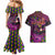 Happy Mardi Gras Couples Matching Mermaid Dress and Hawaiian Shirt Mask Feather Colorfull