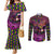 Happy Mardi Gras Couples Matching Mermaid Dress and Long Sleeve Button Shirt Mask Feather Colorfull