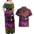 Happy Mardi Gras Couples Matching Off Shoulder Maxi Dress and Hawaiian Shirt Mask Feather Colorfull