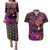 Happy Mardi Gras Couples Matching Puletasi and Hawaiian Shirt Mask Feather Colorfull
