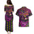 Happy Mardi Gras Couples Matching Puletasi and Hawaiian Shirt Mask Feather Colorfull