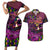 Happy Mardi Gras Couples Matching Short Sleeve Bodycon Dress and Hawaiian Shirt Mask Feather Colorfull