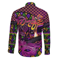 Happy Mardi Gras Family Matching Tank Maxi Dress and Hawaiian Shirt Mask Feather Colorfull - Wonder Print Shop