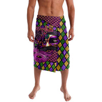 Happy Mardi Gras Lavalava Mask Feather Colorfull - Wonder Print Shop
