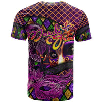 Happy Mardi Gras T Shirt Mask Feather Colorfull - Wonder Print Shop