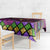 Happy Mardi Gras Tablecloth Mask Feather Colorfull - Wonder Print Shop