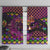 Happy Mardi Gras Window Curtain Mask Feather Colorfull - Wonder Print Shop