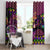 Happy Mardi Gras Window Curtain Mask Feather Colorfull - Wonder Print Shop