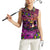 Happy Mardi Gras Women Sleeveless Polo Shirt Mask Feather Colorfull - Wonder Print Shop