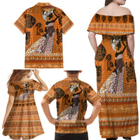 Personalized Beautiful Woman African Family Matching Off Shoulder Maxi Dress and Hawaiian Shirt - Wonder Print Shop