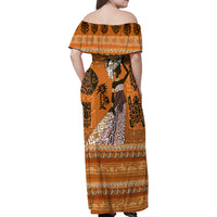 Personalized Beautiful Woman African Family Matching Off Shoulder Maxi Dress and Hawaiian Shirt - Wonder Print Shop