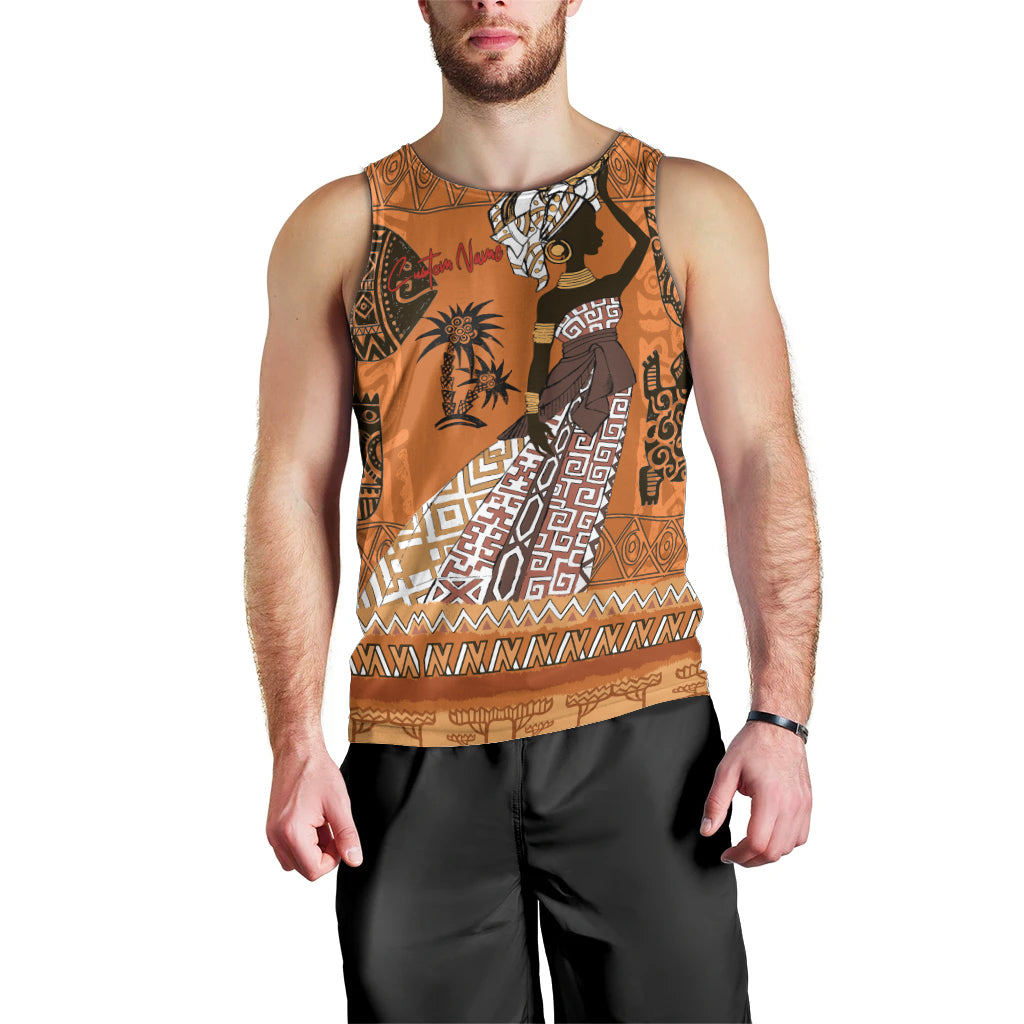 Personalized Beautiful Woman African Men Tank Top - Wonder Print Shop