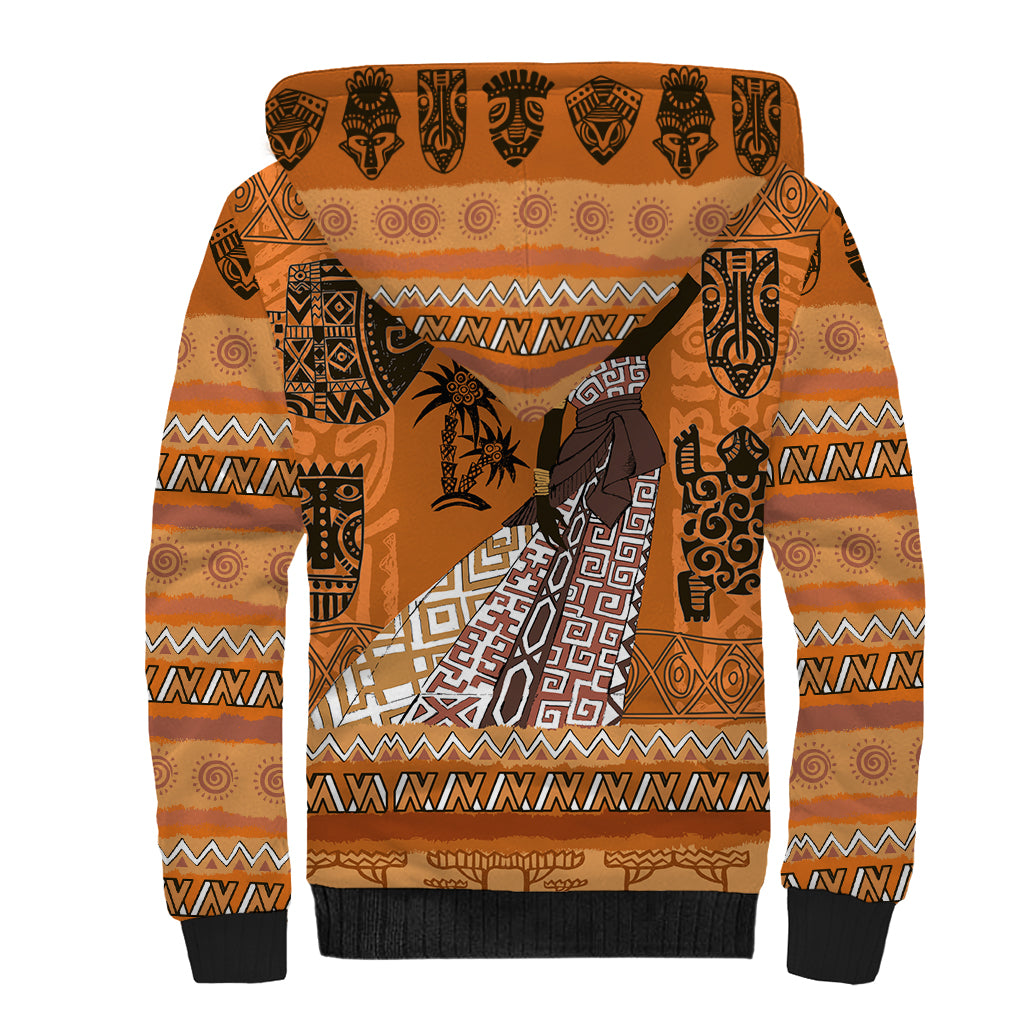 Personalized Beautiful Woman African Sherpa Hoodie - Wonder Print Shop