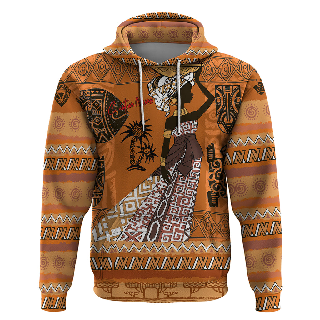 Personalized Beautiful Woman African Zip Hoodie - Wonder Print Shop