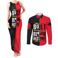 Built By Black History Couples Matching Tank Maxi Dress and Long Sleeve Button Shirt - Wonder Print Shop