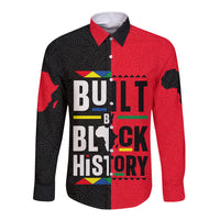 Built By Black History Long Sleeve Button Shirt - Wonder Print Shop