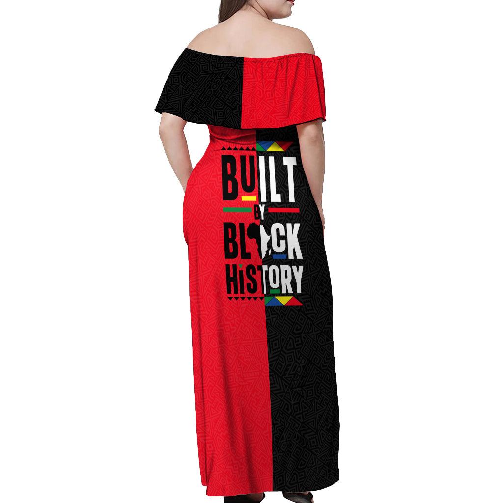 Built By Black History Off Shoulder Maxi Dress - Wonder Print Shop