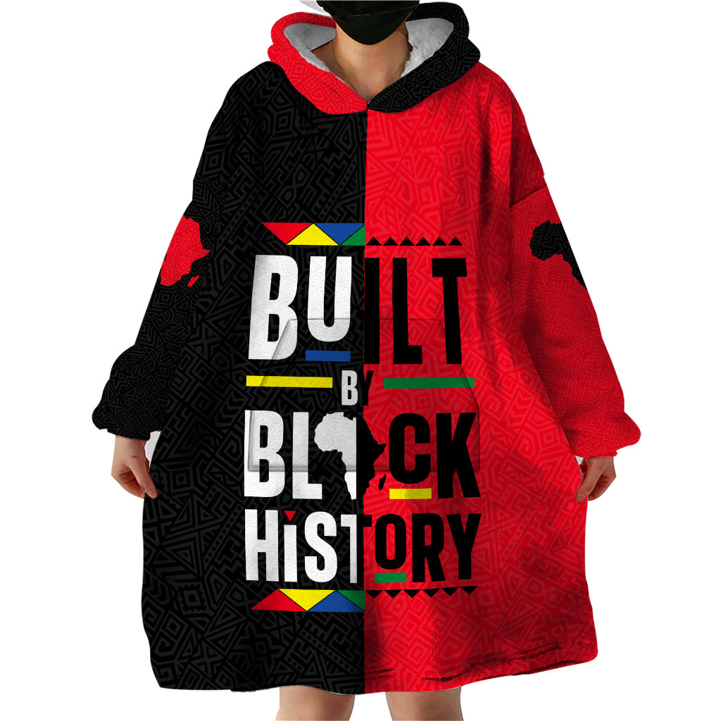 Built By Black History Wearable Blanket Hoodie - Wonder Print Shop