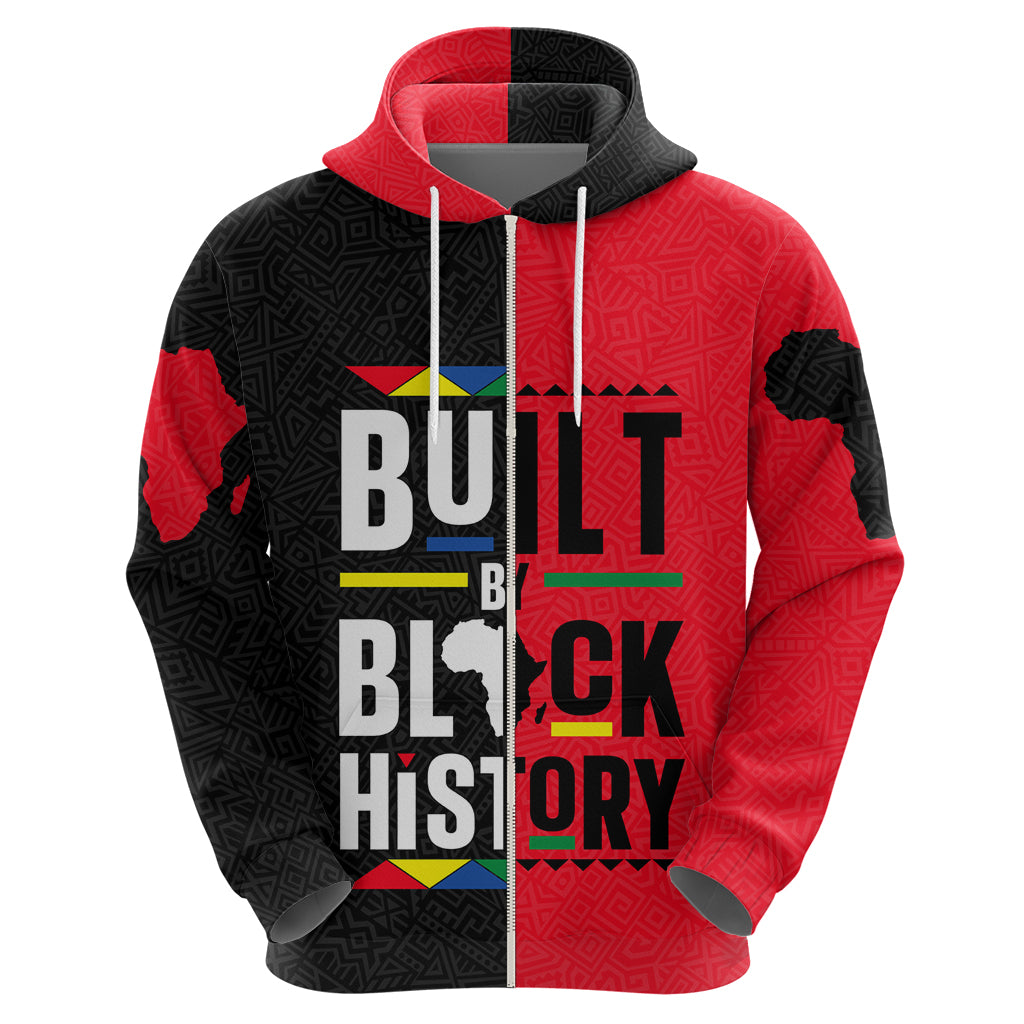 Built By Black History Zip Hoodie - Wonder Print Shop