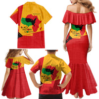 Black History Month Family Matching Mermaid Dress and Hawaiian Shirt African February - Wonder Print Shop