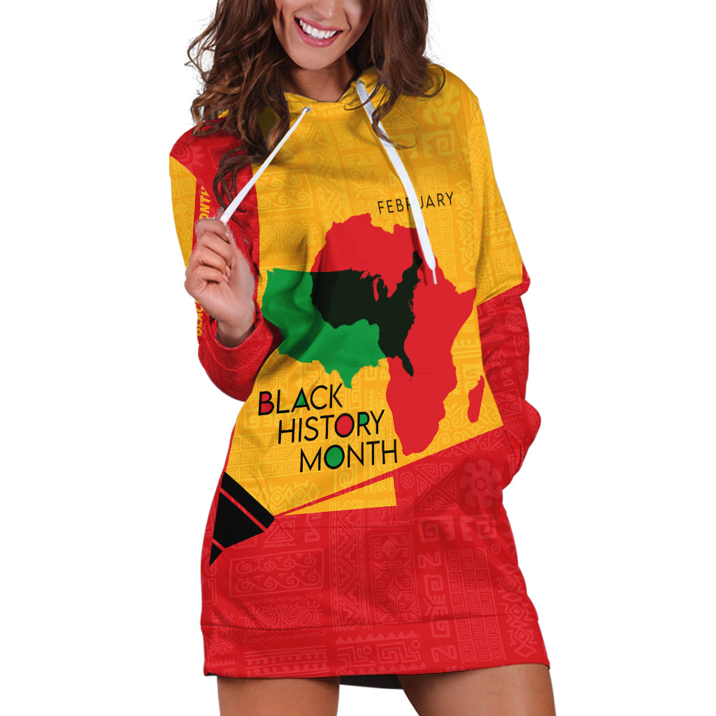 Black History Month Hoodie Dress African February