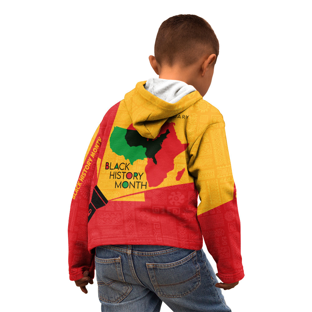 Black History Month Kid Hoodie African February - Wonder Print Shop