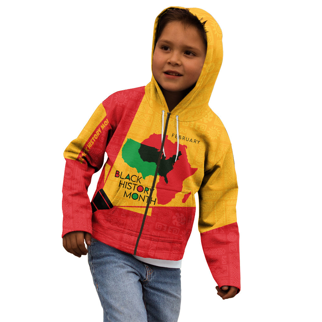 Black History Month Kid Hoodie African February - Wonder Print Shop