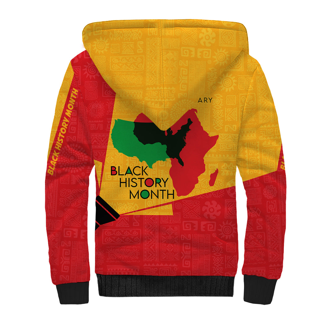 Black History Month Sherpa Hoodie African February - Wonder Print Shop