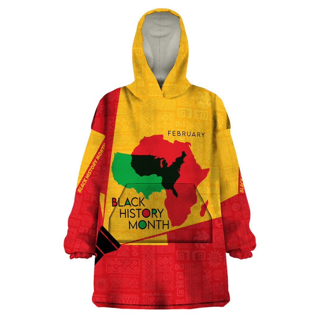 Black History Month Wearable Blanket Hoodie African February