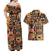 Personalized The Spirit Of Africa Couples Matching Off Shoulder Maxi Dress and Hawaiian Shirt - Wonder Print Shop