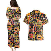 Personalized The Spirit Of Africa Couples Matching Puletasi and Hawaiian Shirt - Wonder Print Shop