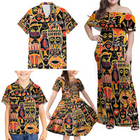 Personalized The Spirit Of Africa Family Matching Off Shoulder Maxi Dress and Hawaiian Shirt - Wonder Print Shop