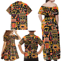 Personalized The Spirit Of Africa Family Matching Off Shoulder Maxi Dress and Hawaiian Shirt - Wonder Print Shop