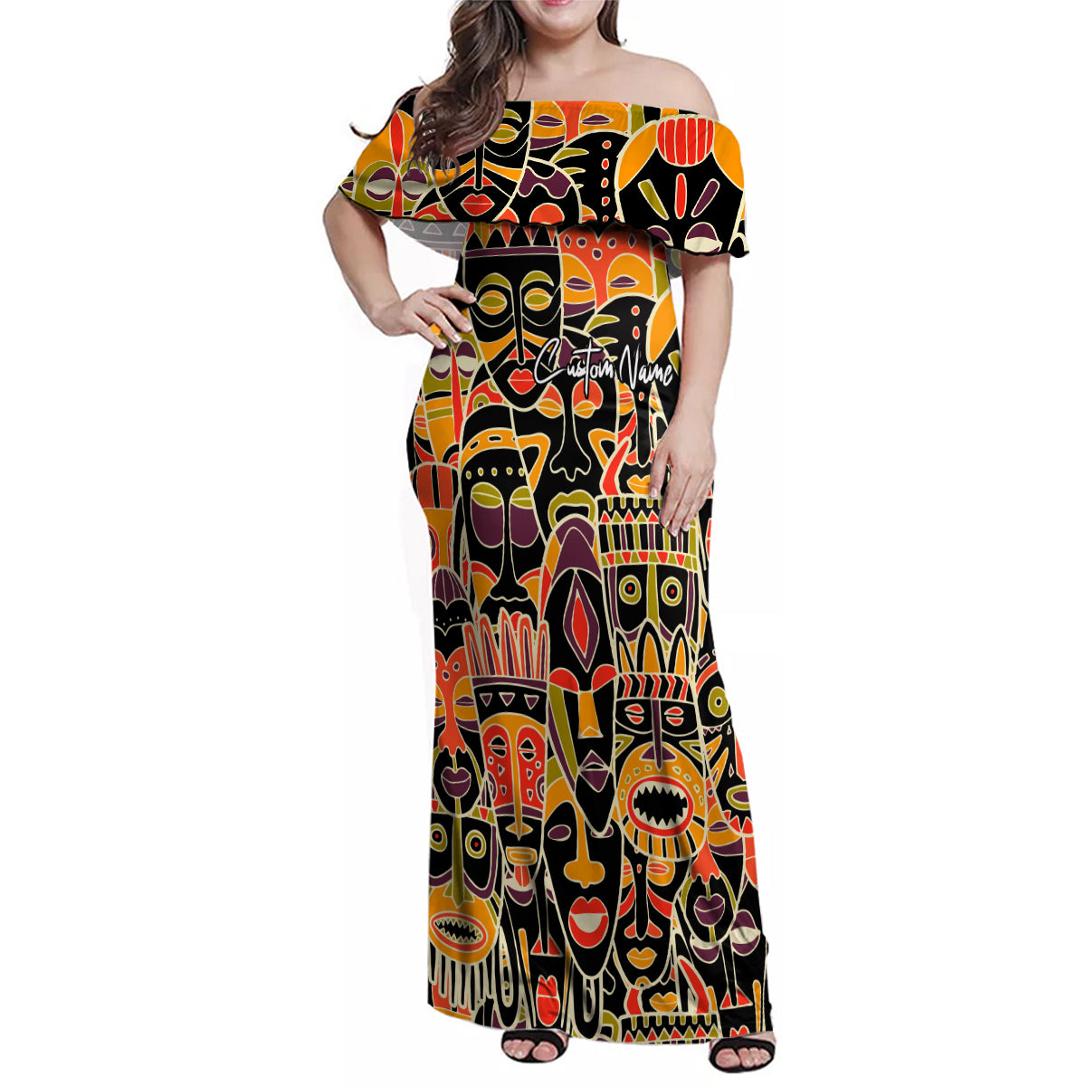 Personalized The Spirit Of Africa Family Matching Off Shoulder Maxi Dress and Hawaiian Shirt - Wonder Print Shop