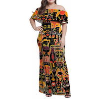 Personalized The Spirit Of Africa Family Matching Off Shoulder Maxi Dress and Hawaiian Shirt - Wonder Print Shop