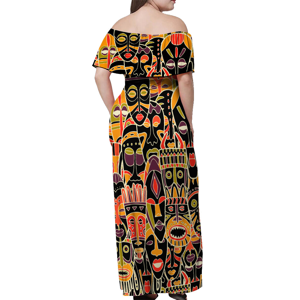 Personalized The Spirit Of Africa Off Shoulder Maxi Dress - Wonder Print Shop