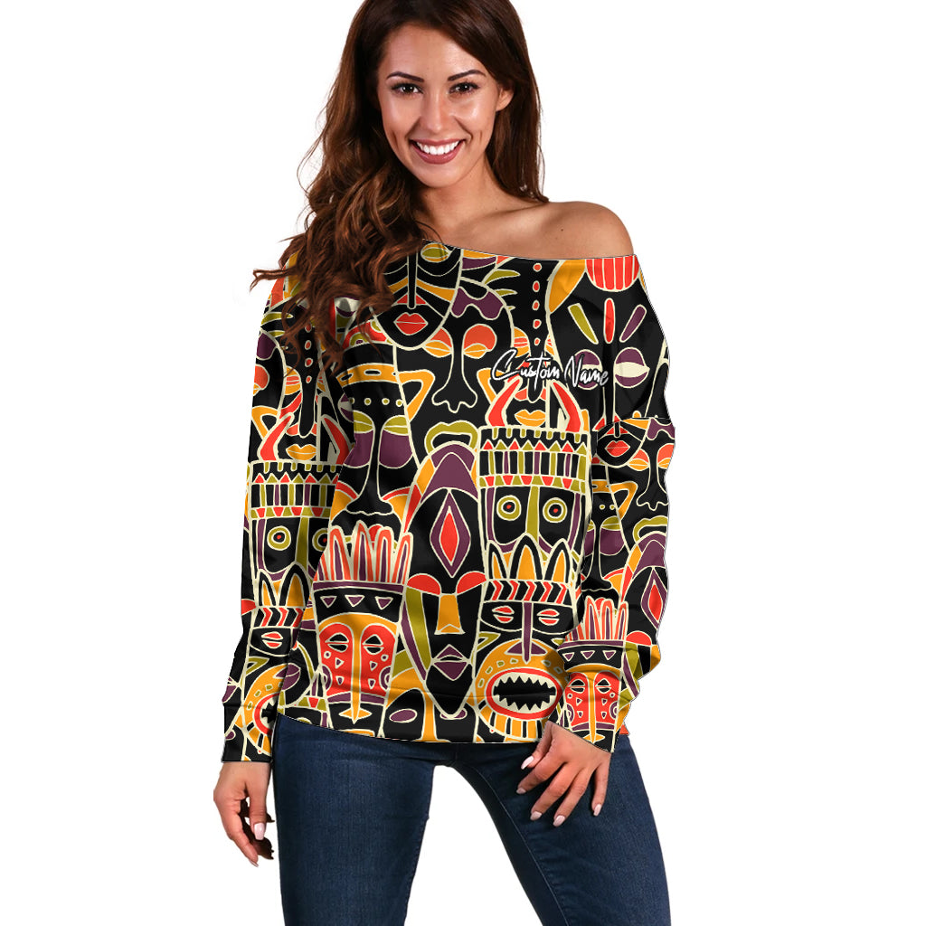 Personalized The Spirit Of Africa Off Shoulder Sweater - Wonder Print Shop