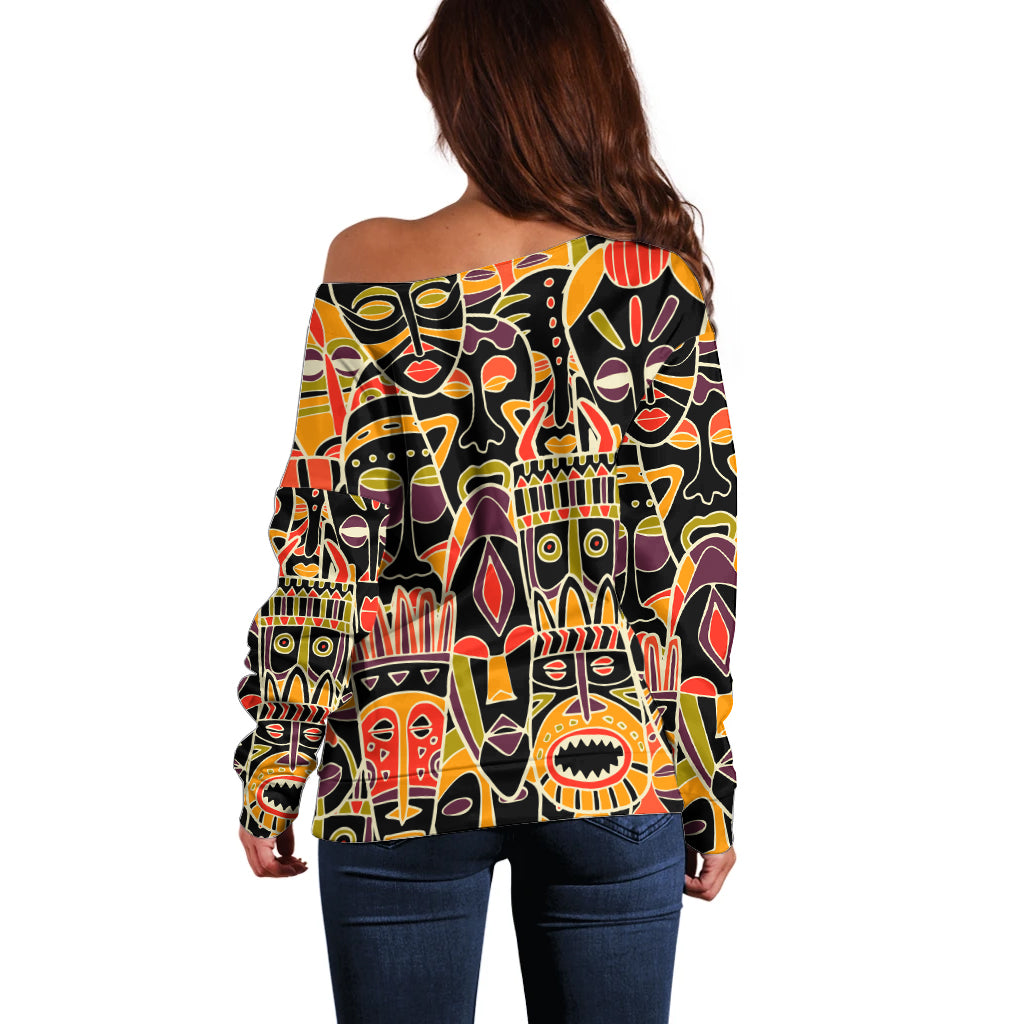 Personalized The Spirit Of Africa Off Shoulder Sweater - Wonder Print Shop