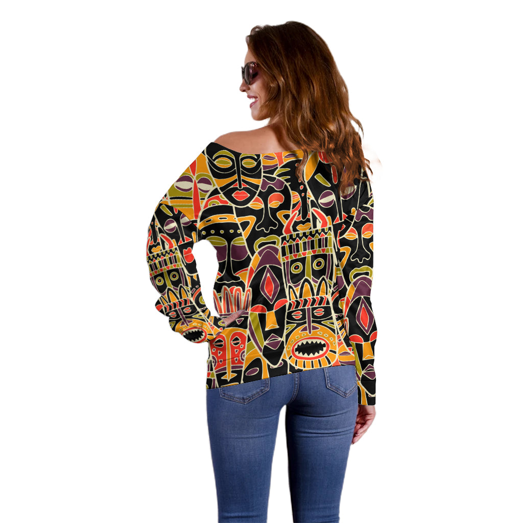 Personalized The Spirit Of Africa Off Shoulder Sweater - Wonder Print Shop